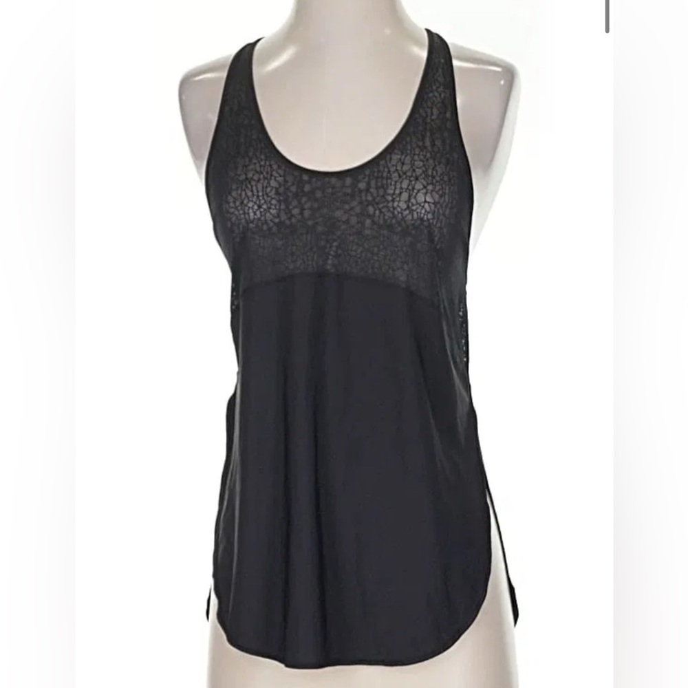 lululemon athletica Black Mesh-Back Tank Top